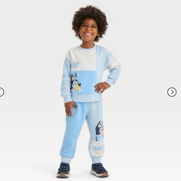 BLUEY Moose Toddler Boy Bluey Sweatshirt Pullover Sweatpants Set Blue 5T - Picture 5 of 16